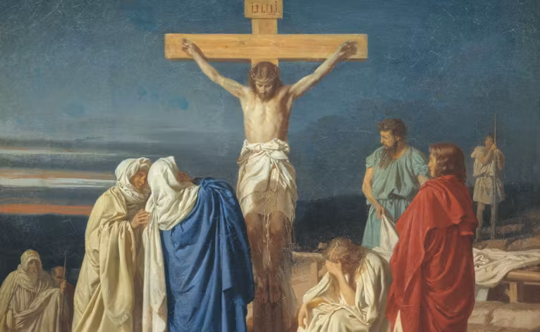 Stabat Mater er en kristen salme der skildrer Marias lidelse som Jesu Kristi moder under Jesus korsfæstelse. Her er samme tema fortolket af en maler