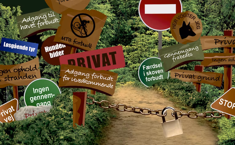 Har du mødt et skilt, en bom eller en anden barriere i naturen, som du er i tvivl om er lovlig? Send det til Friluftsrådet og få hjælp til at vurdere sagen